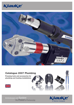 Catalogue 2007 Plumbing