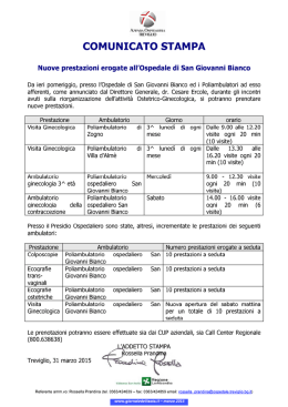 Page 1 ` AZIENDA OSPEDAUERA ÎR EVIGLIO COM UNICATO