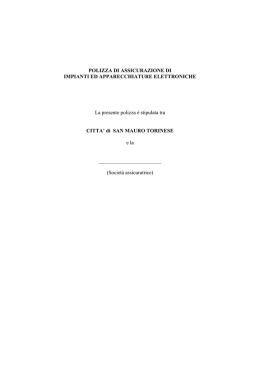 scarica il Capitolato - Lotto 7