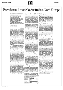 Previdenza, il modello Australia e Nord Europa