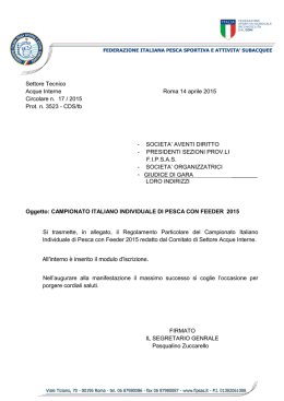 SOCIETA` AVENTI DIRITTO - Associazione dei pescatori sportivi e