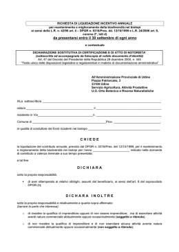 da presentarsi entro il 30 settembre di ogni anno