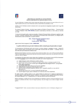 procedura da seguire in caso di sinistro per gli assicurati ina