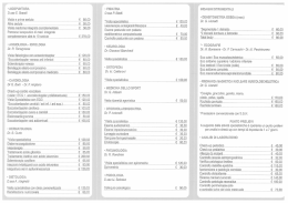 Listino - Terme di Punta Marina