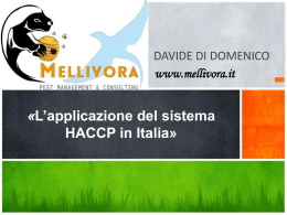 L`applicazione del sistema HACCP in Italia