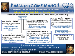 PARLA (di) COME MANGI! - CINZIA DE VENDICTIS by SiparioWeb