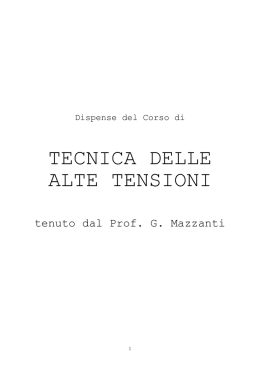 TECNICA DELLE ALTE TENSIONI