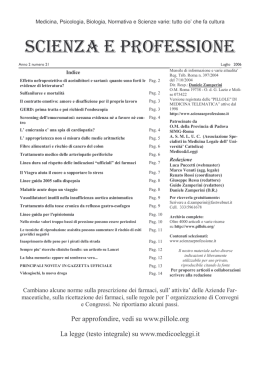 Luglio 2006 - Scienza e Professione