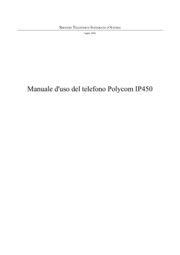 Manuale d`uso del telefono Polycom IP450