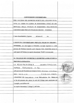 Universit&agrave; Polisi - Collegio Geometri di Ragusa