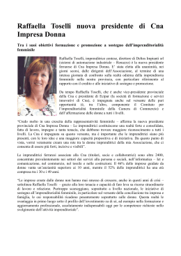 Raffaella Toselli nuova presidente di Cna Impresa Donna