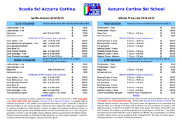 pdf tariffe 2014/2015 - Scuola Sci Azzurra Cortina