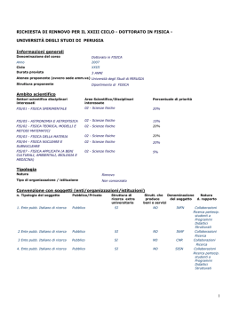 Sezione A - OFFERTA FORMATIVA corsi di dottorato attivi