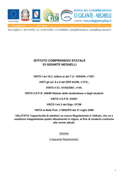 ISTITUTO COMPRENSIVO STATALE 53 GIGANTE NEGHELLI