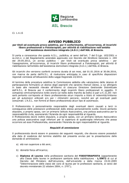 Avviso pubblico, per titoli ed eventuale prova selettiva