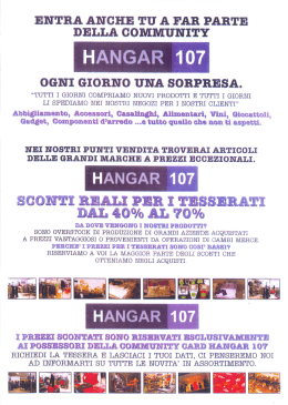 Convenzione Oulet Hangar107