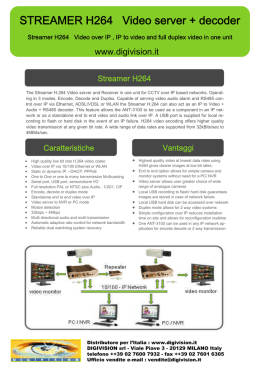 STREAMER H264 Video server + decoder