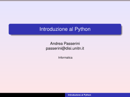 Introduzione al Python