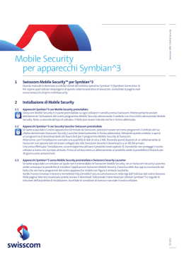 Mobile Security per apparecchi Symbian^3
