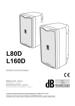 L80D L160D - dB TECHNOLOGIES