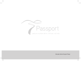 Manuale Utente Passport Player