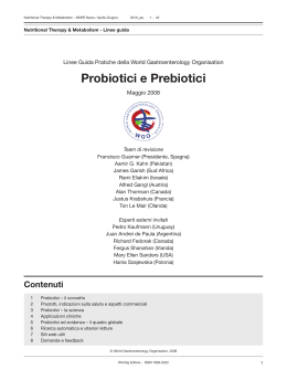Probiotici e Prebiotici