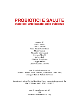 Probiotici e salute - Nutrition Foundation of Italy