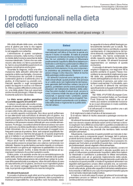 I prodotti funzionali nella dieta del celiaco. Alla scoperta di probiotici
