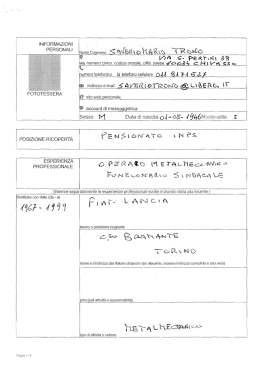 INFORMAZIONI PERSONALI