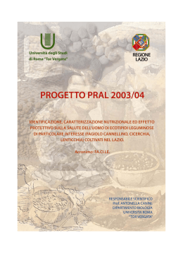 Opuscolo PRAL 2003/04 - Agricoltura