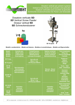 Data sheet Dosatori verticali per polveri