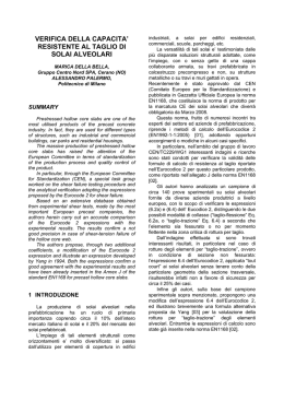 verifica della capacita` resistente al taglio di solai alveolari