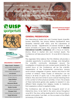 2nd Announcement of Genova 2012 IMACSSS