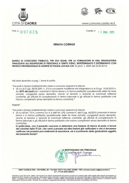 ERRATA CORRIGE - Città di Caorle
