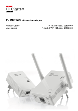 P-link Wi-Fi Quick start guide QSG cod.: 23500059