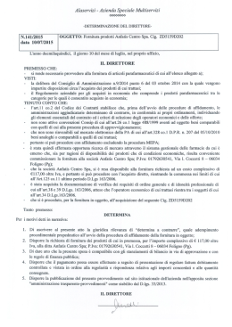 Anfatis centro spa_Determina Direttore del 10 07 15 n 141