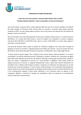 05.01.2016: ProCiv-Arci San Lorenzo Nuovo: resoconto delle attività