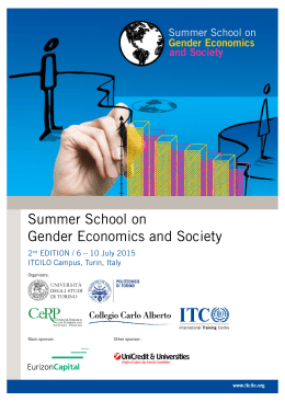 Summer School on Gender Economics and Society-flier