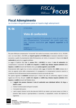 Visto di conformit&agrave;