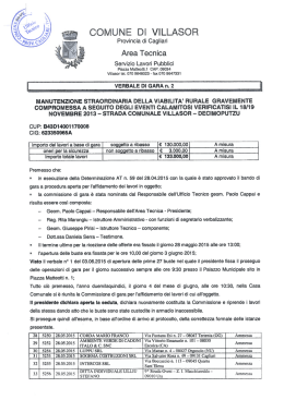 Verbale di gara n. 2