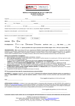 iscriviti al camp - Milan Junior Camp