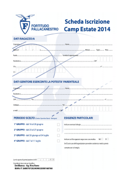 Scarica il modulo di iscrizione e le condizioni