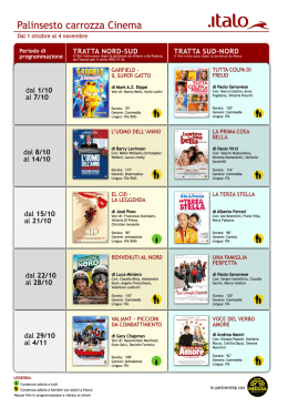 Palinsesto carrozza Cinema