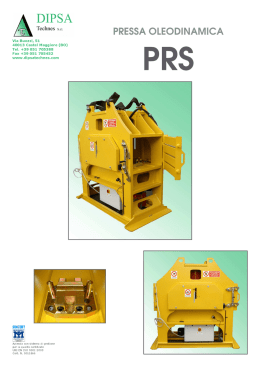 PRESSA OLEODINAMICA - Dipsa Technes S.r.l.