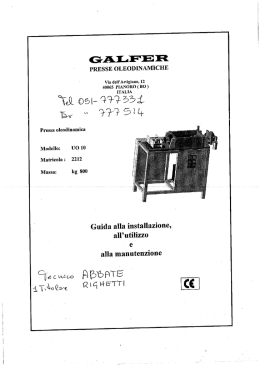 manualistica pressa Galfer