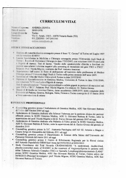0 CURRICULUM VITAE - Azienda Ospedaliera Santi Antonio e