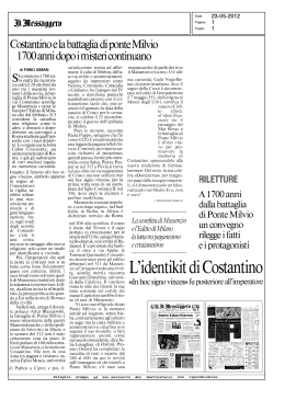 Costantino e la battaglia di ponte Milvio