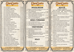 MENU - giangusto