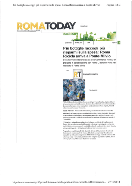 Roma Ricicla arriva a Ponte Milvio