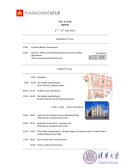 Visit to Italy: agenda